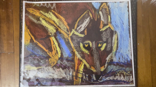 Framed Fox Painting